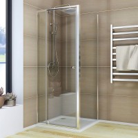 Душевой уголок Veconi Rovigo RV-026 80х100 см, профиль матовый хром, стекло прозрачное