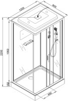 Душевая кабина DTO D 129SLED