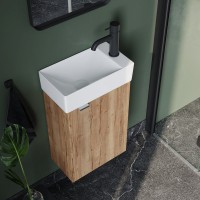 Мебель для ванной комнаты Sancos Mini 35 R подвесная, дуб галифакс натуральный