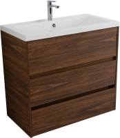 Тумба с раковиной Art&Max Family-M 90 напольная, bourbon oak