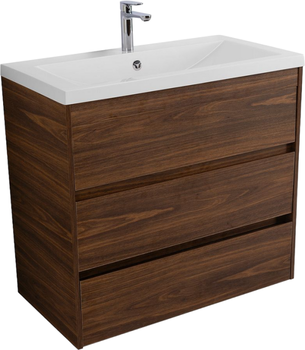 Тумба с раковиной Art&Max Family-M 90 напольная, bourbon oak