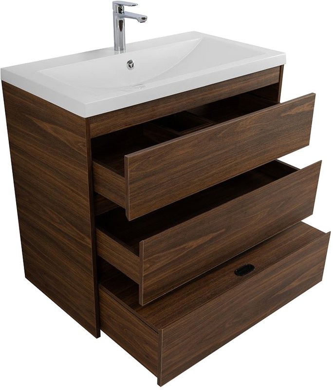 Тумба с раковиной Art&Max Family-M 90 напольная, bourbon oak