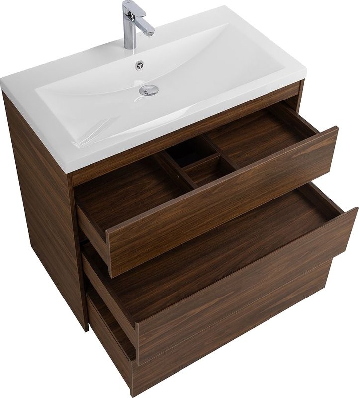 Тумба с раковиной Art&Max Family-M 90 напольная, bourbon oak