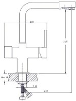 Комплект Мойка Florentina Липси 460 черная + Смеситель Rush MS9035-33Black черный