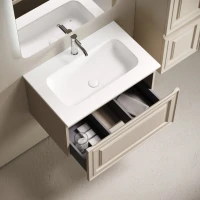 Мебель для ванной комнаты Sancos Very 70 подвесная, beige soft, раковина CN7031