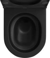 Унитаз подвесной Wellsee Chalice Perfection 182609001 безободковый, с микролифтом, матовый черный