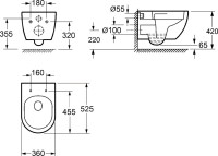 Унитаз подвесной Wellsee Chalice Perfection 182609001 безободковый, с микролифтом, матовый черный