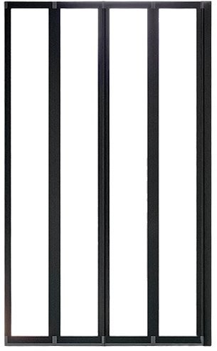 Шторка на ванну Veconi Palau PL-74BR 120 см, профиль черный