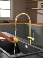 Смеситель для кухни AQUAme Cucina с выдвижным изливом AQM9901BG