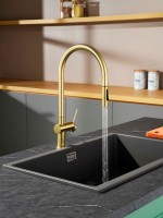 Смеситель для кухни AQUAme Cucina с выдвижным изливом AQM9901BG