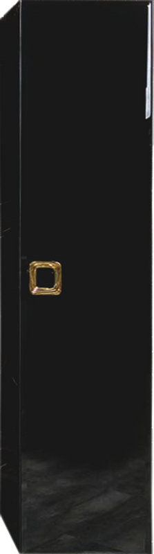 Шкаф пенал для ванной Armadi Art Lucido подвесной, глянцевый черный