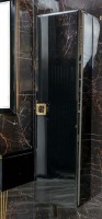 Шкаф пенал для ванной Armadi Art Lucido подвесной, глянцевый черный