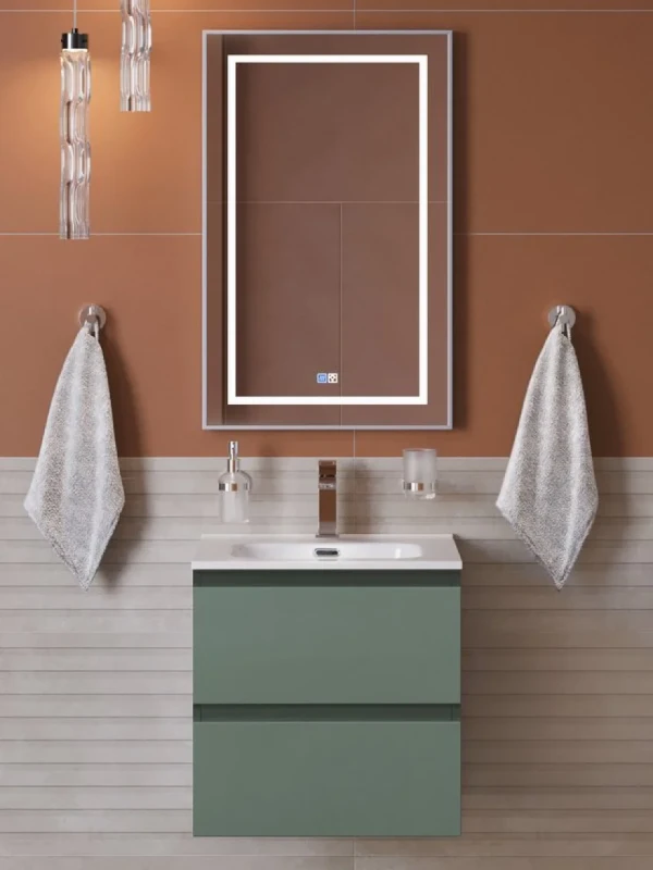 Мебель для ванной комнаты BelBagno Kraft 39 50 подвесная, матовая еловая, раковина bb500/390etl