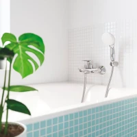 Смеситель для ванны с душем Grohe BauEdge 23604001 Смеситель для ванны с душем Grohe BauEdge 23604001