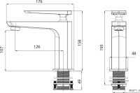 Смеситель для раковины Lemark Prizma LM3906C хром