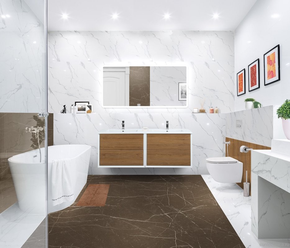 Тумба с раковиной Cezares Bellagio 140 rovere tabacco