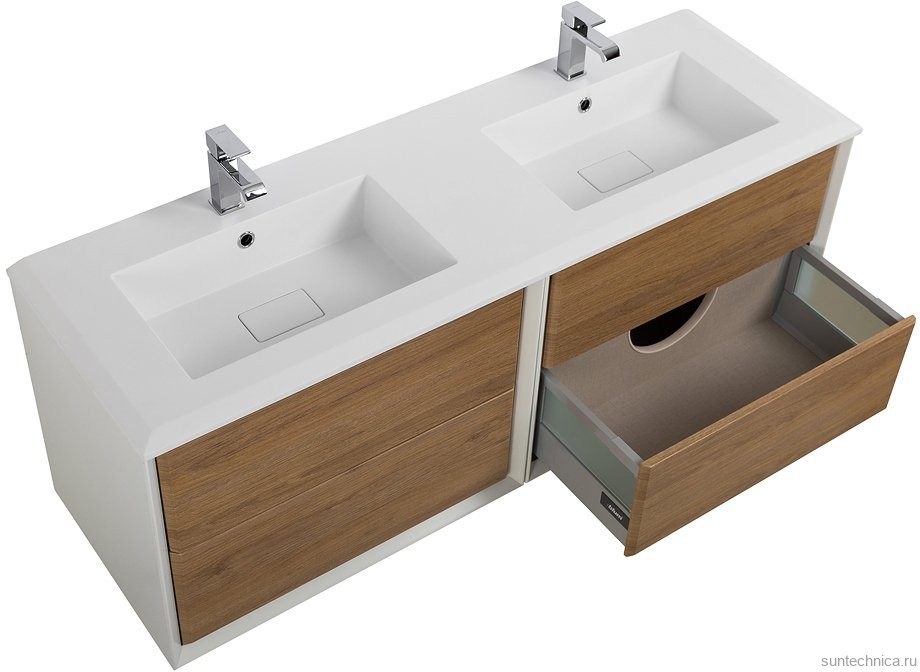 Тумба с раковиной Cezares Bellagio 140 rovere tabacco