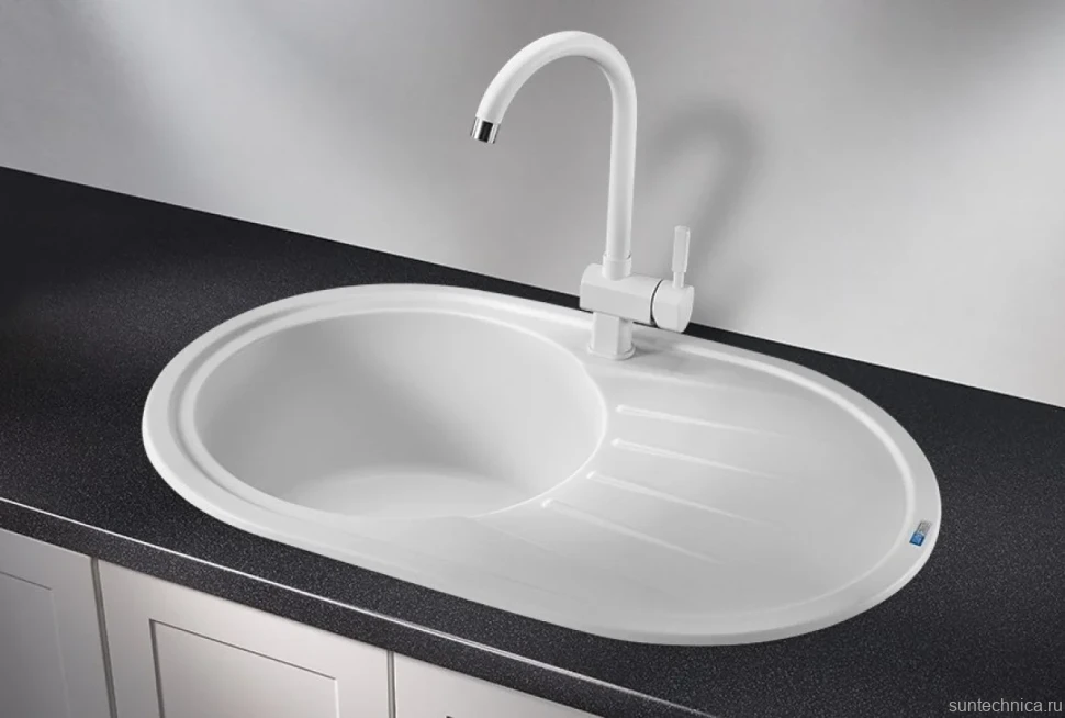 Мойка кухонная Granula Standart 7601, белый