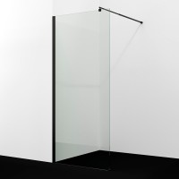 Душевая перегородка Wasserkraft Rur 30W 110 см, профиль матовый черный, стекло прозрачное