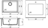 Комплект Мойка Lemark Sinara 540-U 9910078 шампань + Смеситель Linara LM0405PSH шампань