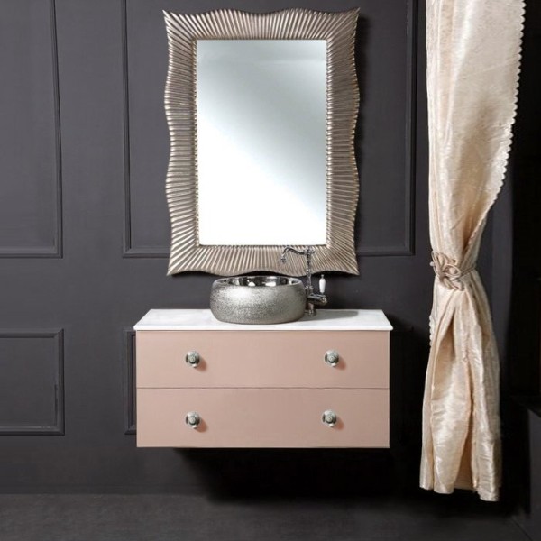 Мебель для ванной комнаты Armadi Art NeoArt 100 капучино с ручками Flora хром