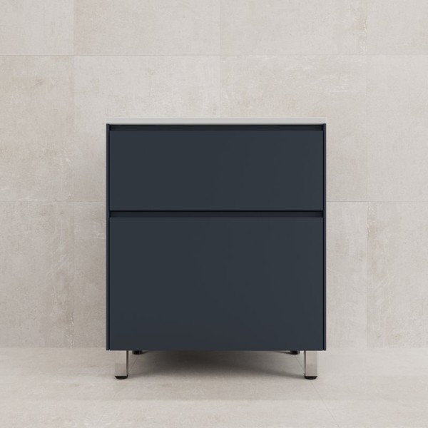 Тумба с раковиной Style Line Лима Plus 70 напольная, эмаль, графит