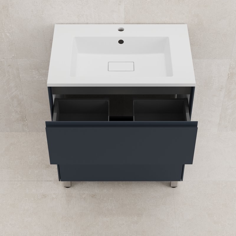 Тумба с раковиной Style Line Лима Plus 70 напольная, эмаль, графит