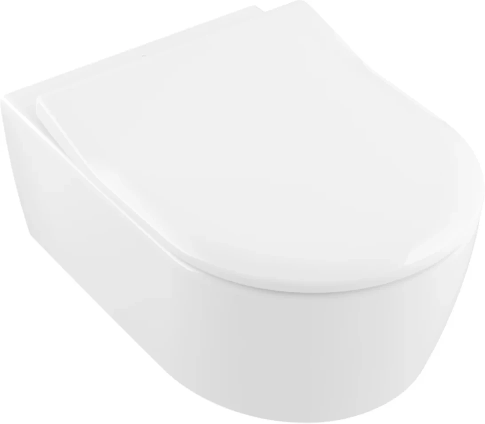 Комплект Унитаз подвесной Villeroy & Boch Avento 5656RS01 альпийский белый, безободковый + Крепления TECE Profil TECEprofil 9380014 + Инсталляция TECEprofil Uni 2.0 9300302 + Кнопка Now 9 240 401 хром глянцевый