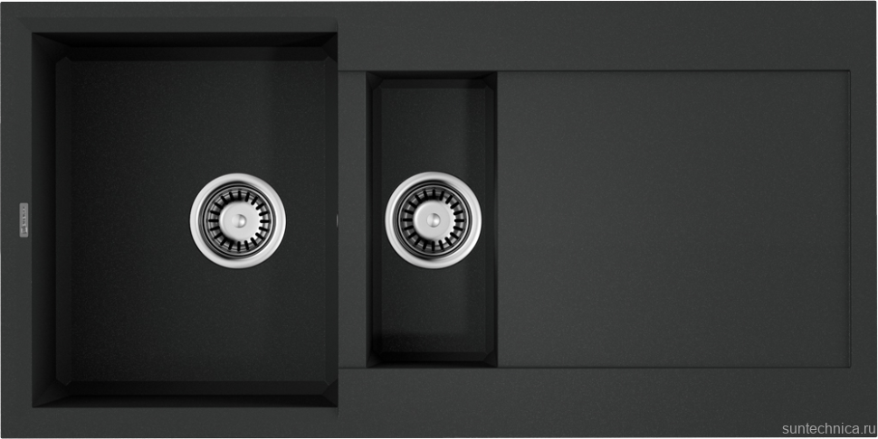 Комплект Мойка Omoikiri Sakaime 100-2-BL черная + Измельчитель Nagare 750