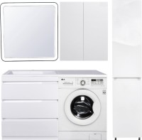 Мебель для ванной комнаты Style Line Даллас 150 Люкс Plus напольная, белая, 3 ящика L