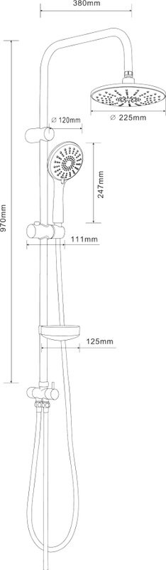 Душевая стойка Orange S06cr