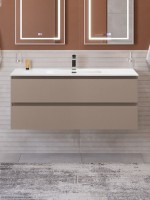 Тумба с раковиной BelBagno Kraft 120 подвесная, матовая бежевая, раковина bb1200etl