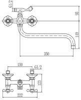 Смеситель с длинным изливом для ванны Fashun A2619 хром Смеситель с длинным изливом для ванны Fashun A2619 хром