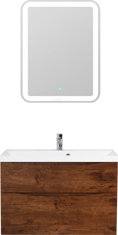 Мебель для ванной комнаты BelBagno Marino H60 rovere moro, 90 см