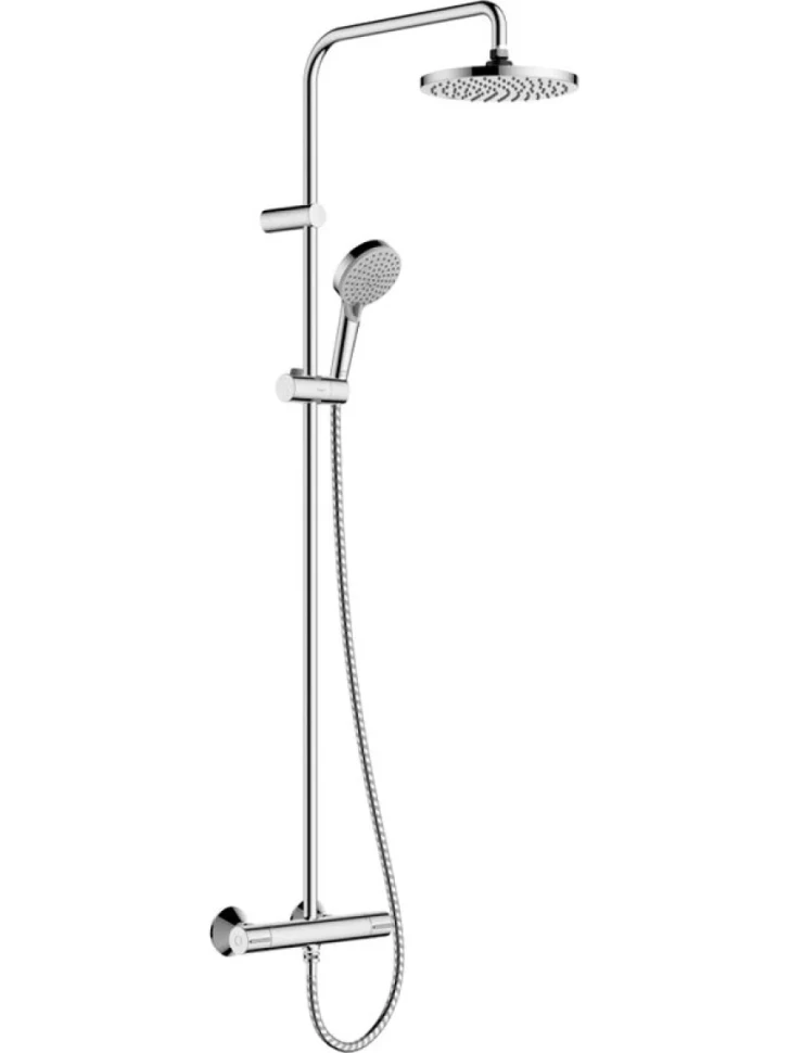 Душевая стойка Hansgrohe Vernis Shape 26318000 Showerpipe 200 1jet Green с термостатом, хром