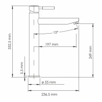 Смеситель для раковины Wasserkraft Wern 4203H никель Смеситель для раковины Wasserkraft Wern 4203H никель