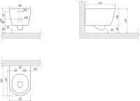 Комплект Унитаз подвесной DIWO Коломна 0700 с микролифтом + Крепления Geberit Duofix 111.815.00.1 к стене + Звукоизоляция + Инсталляция UP 320 111.300.00.5 + Кнопка Sigma 01 115.770.11.5 белая