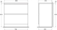 Мебель для ванной комнаты BelBagno Albano 80 напольная, pino scania