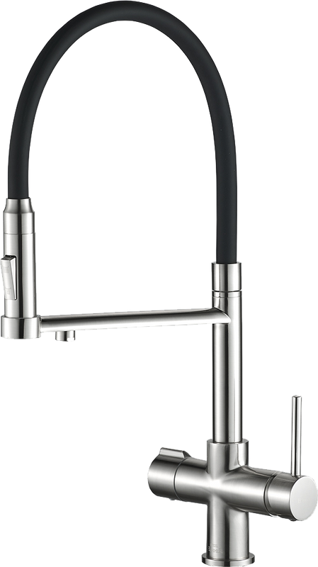 Смеситель для кухни Steel Hammer SH 2003 SATIN сатин, с гибким изливом