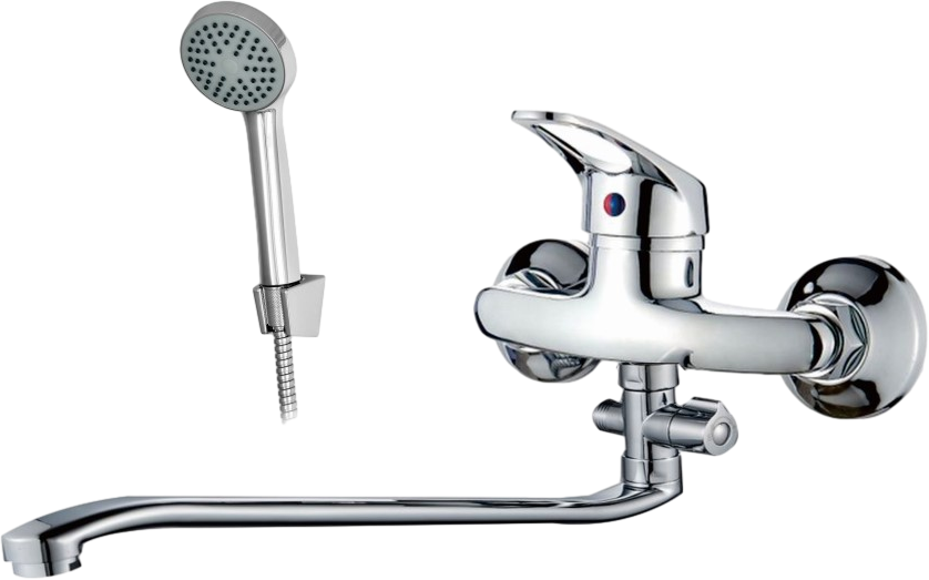 Смеситель с длинным изливом для ванны D-lin 428-6 D140428-6 хром