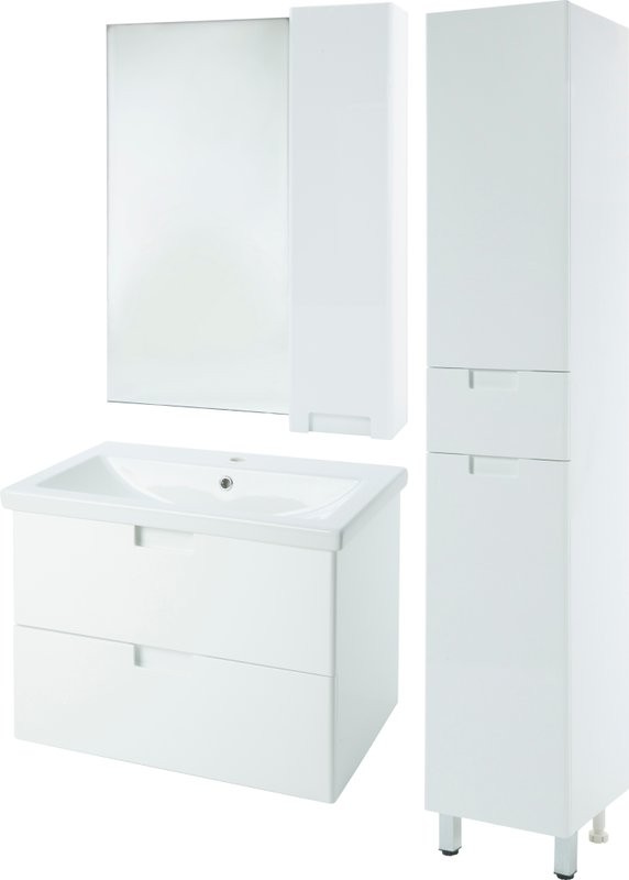 Зеркало Bellezza Пегас R 70 белое