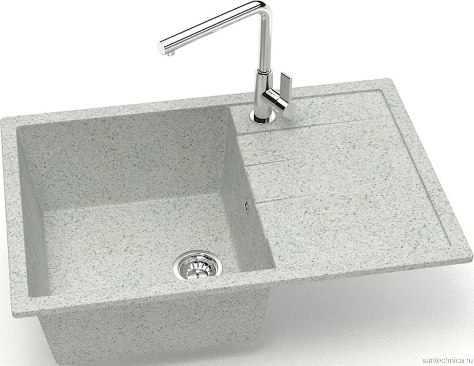 Мойка кухонная AZARIO Vision 00078341 светло-серая