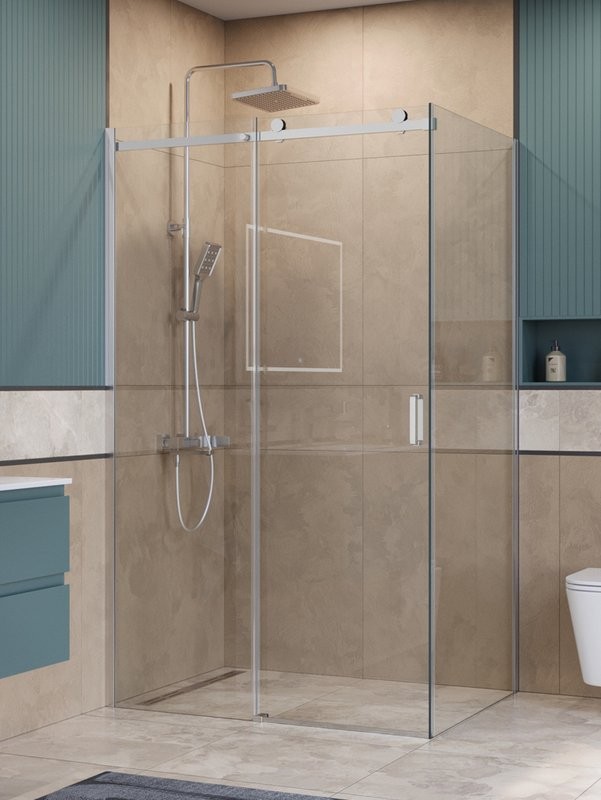 Душевой уголок BelBagno Soft Close-2 AH-1-130/80-C-Cr профиль хром