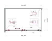 Душевой уголок BelBagno Soft Close-2 AH-1-130/80-C-Cr профиль хром