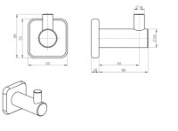 Крючок Wonzon & Woghand WW-V1301-GM темный графит