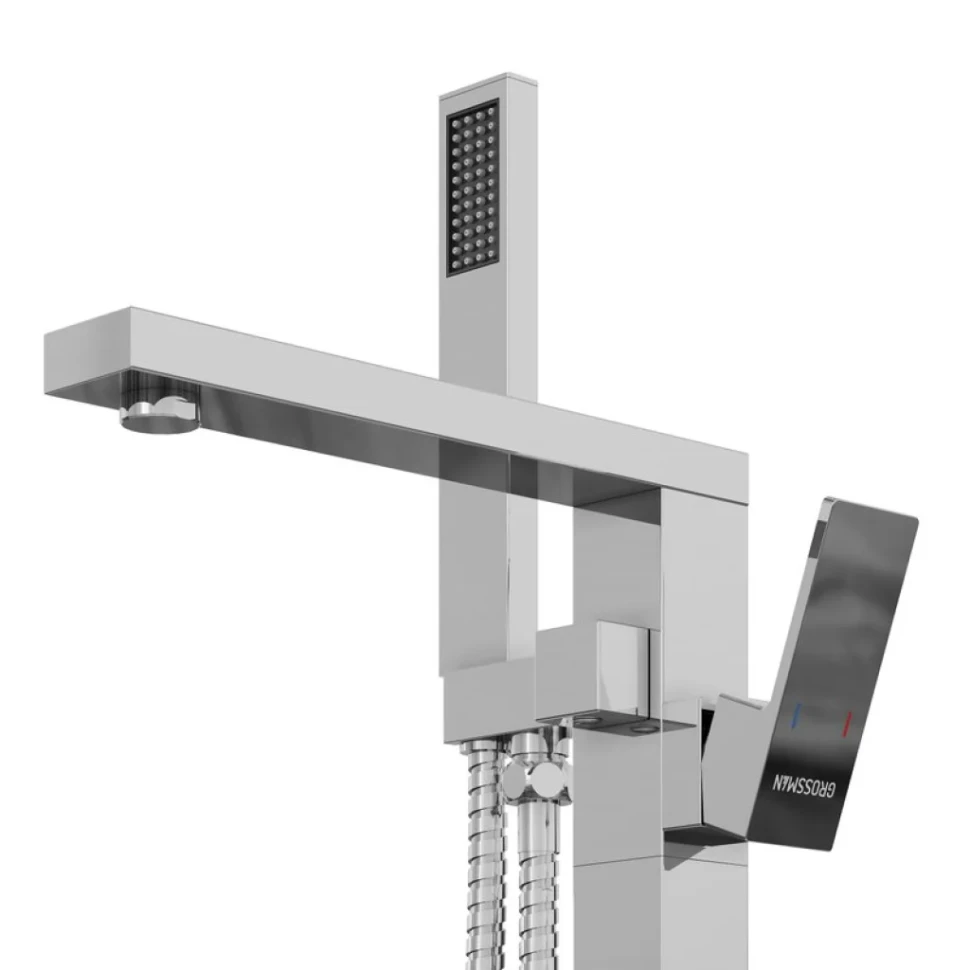 Напольный смеситель для ванны с душем Grossman Falcon 530.K35.08.100 хром глянцевый