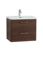 Мебель для ванной комнаты BelBagno Due 50 ручки матовый атласный никель, noce