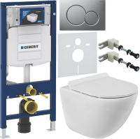 Комплект Унитаз подвесной BelBagno Amanda BB051CHR безободковый + Крышка Piano BB2111SC с микролифтом + Инсталляция Geberit Duofix UP 320 111.300.00.5 + Кнопка Sigma 01 115.770.JQ.5 лакированная, матовый хром + Крепления 111.815.00.1 к стене + Звукоизоляц