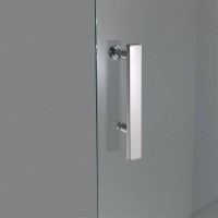 Душевая дверь в нишу Koller Pool Aqua Line Neon 90х190, профиль хром, стекло прозрачное. 1 секция