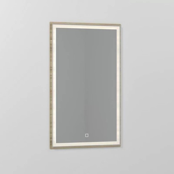 Зеркало Vod-Ok Лайт 50 крымский дуб, с подсветкой